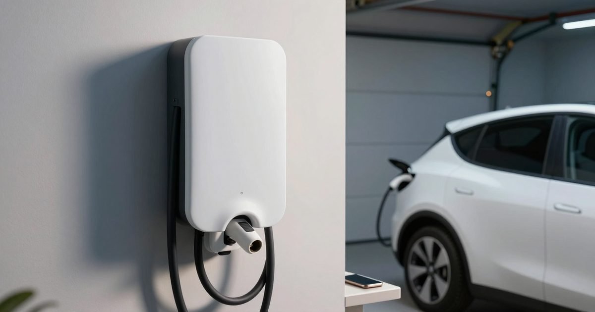 Móvil programando la carga junto a un wallbox