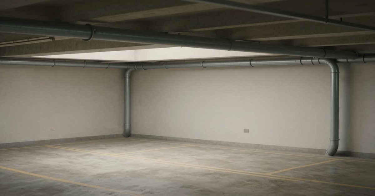 Garaje de obra nueva con canalizaciones preparadas para la recarga