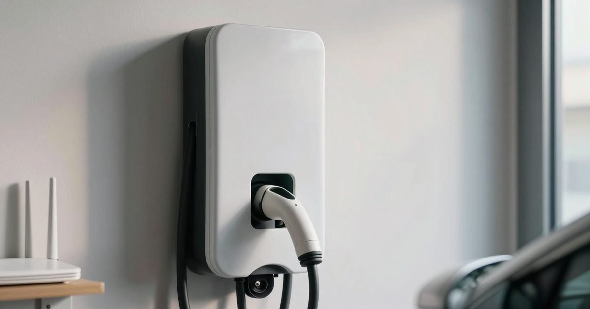 Wallbox y móvil con la aplicación de carga